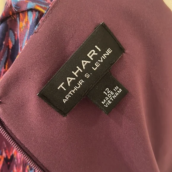 Tahari Arthur S. Levine Faux Wrap Long sleeve midi dress - Picture 6 of 6